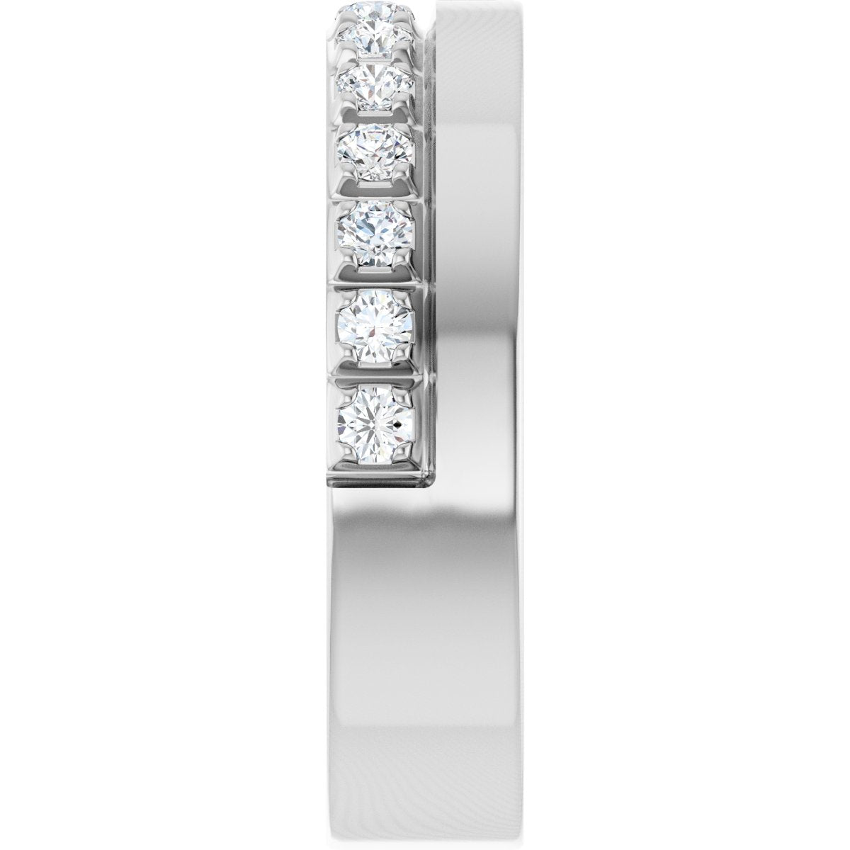 Single Sided Stepped-Edge Anniversary Band