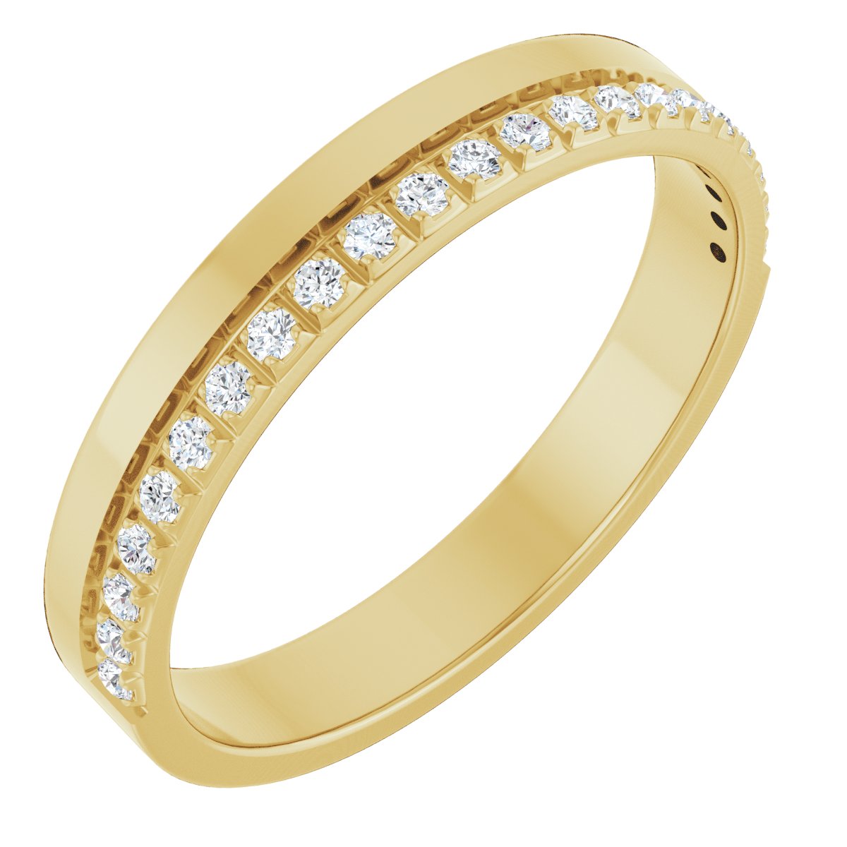 Single Sided Stepped-Edge Anniversary Band
