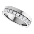 Single Sided Stepped-Edge Anniversary Band
