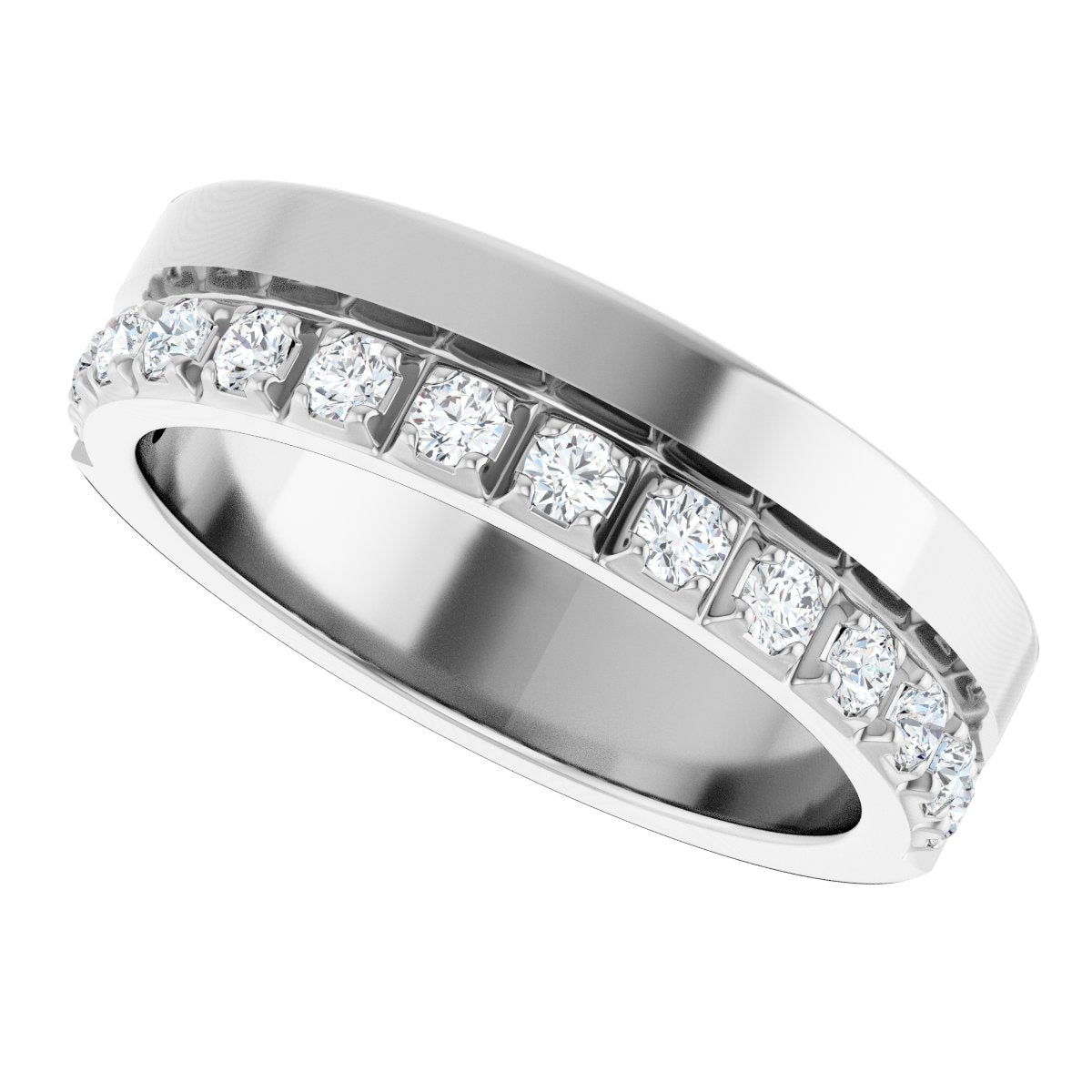 Single Sided Stepped-Edge Anniversary Band