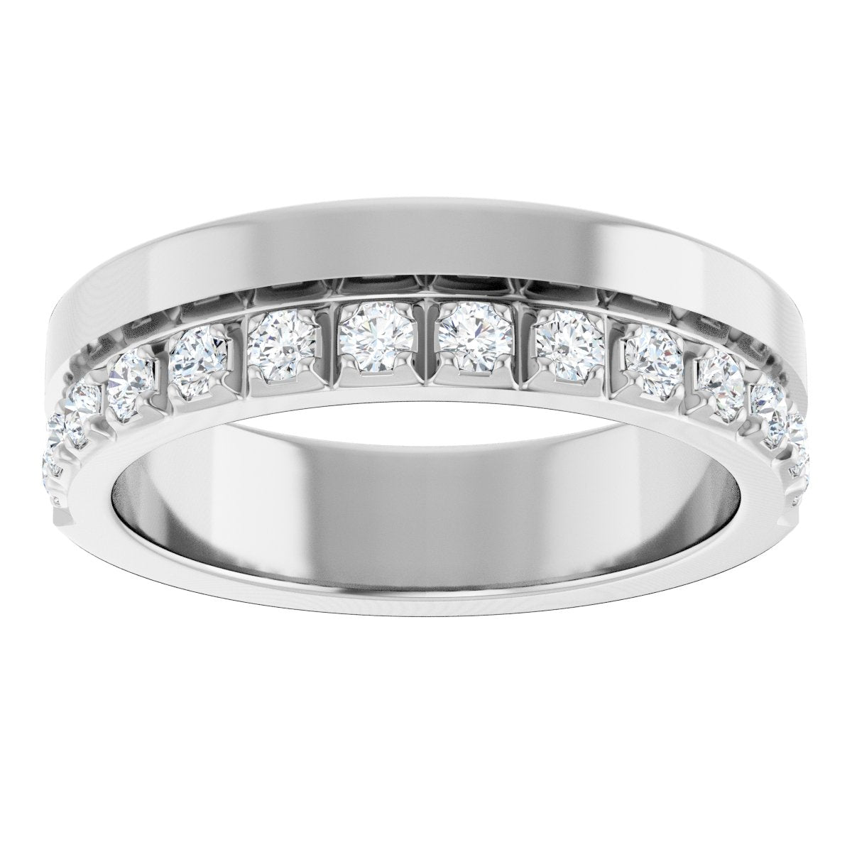 Single Sided Stepped-Edge Anniversary Band