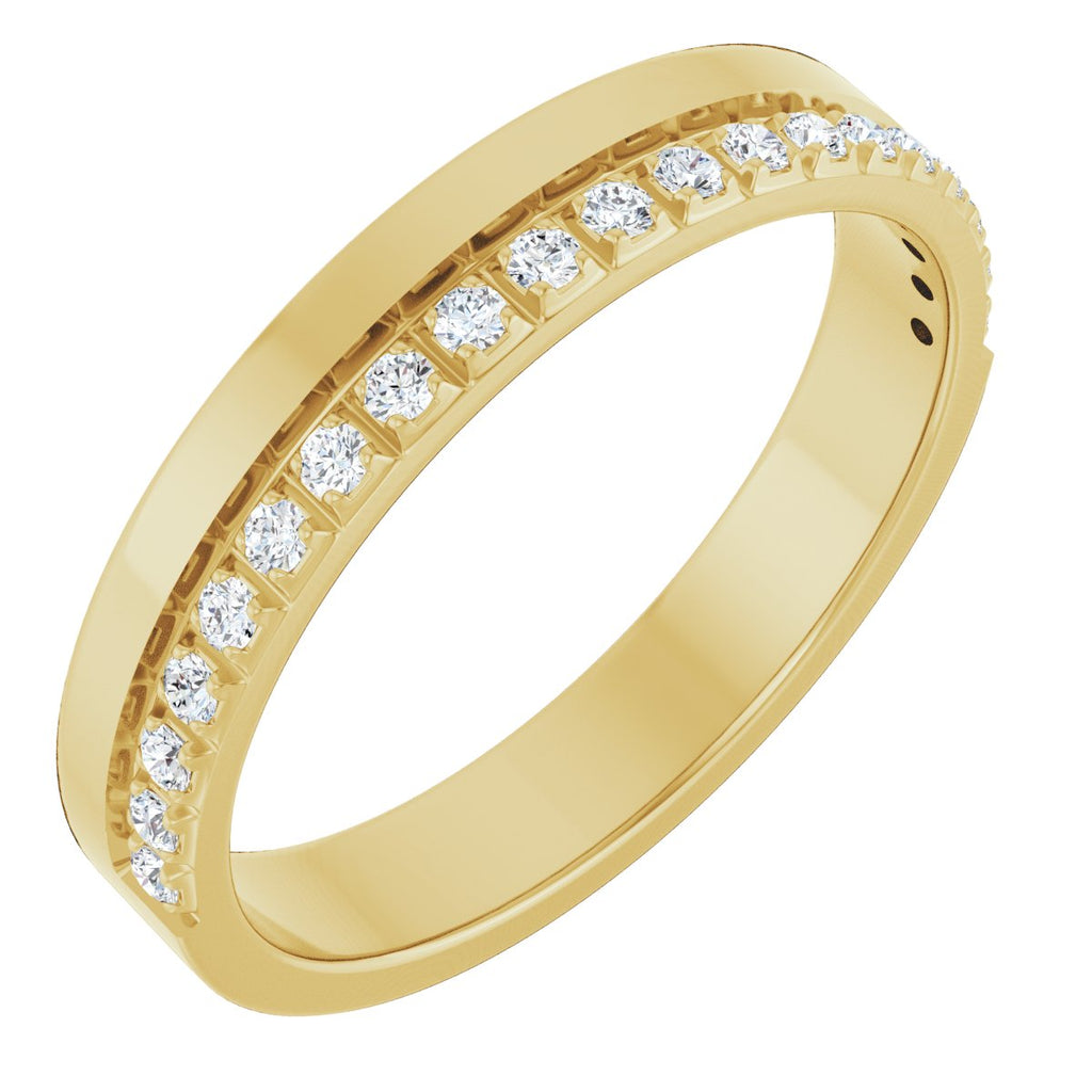 Single Sided Stepped-Edge Anniversary Band