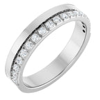 Single Sided Stepped-Edge Anniversary Band
