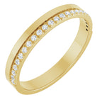 Single Sided Stepped-Edge Anniversary Band