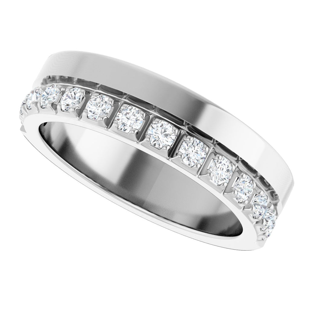 Single Sided Stepped-Edge Anniversary Band