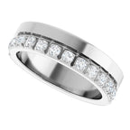 Single Sided Stepped-Edge Anniversary Band