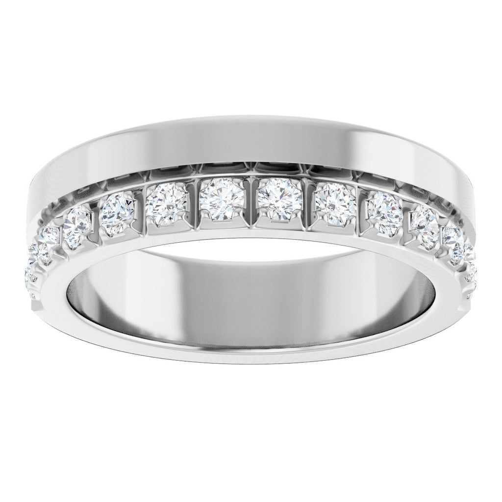 Single Sided Stepped-Edge Anniversary Band