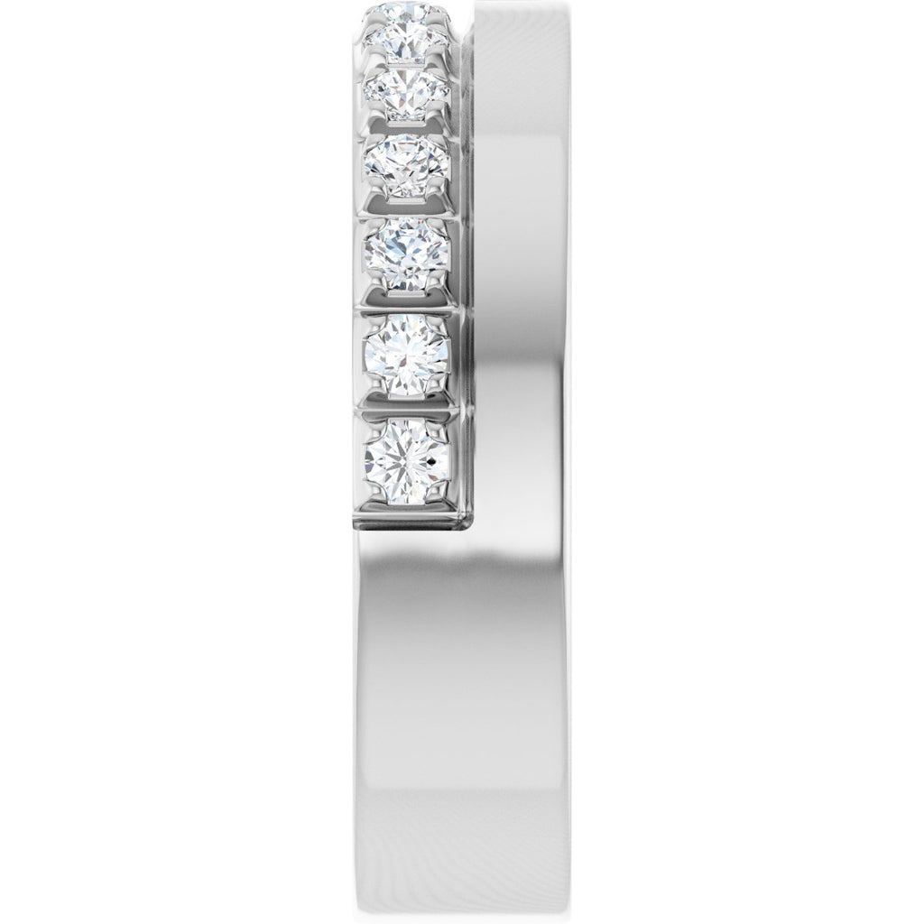 Single Sided Stepped-Edge Anniversary Band