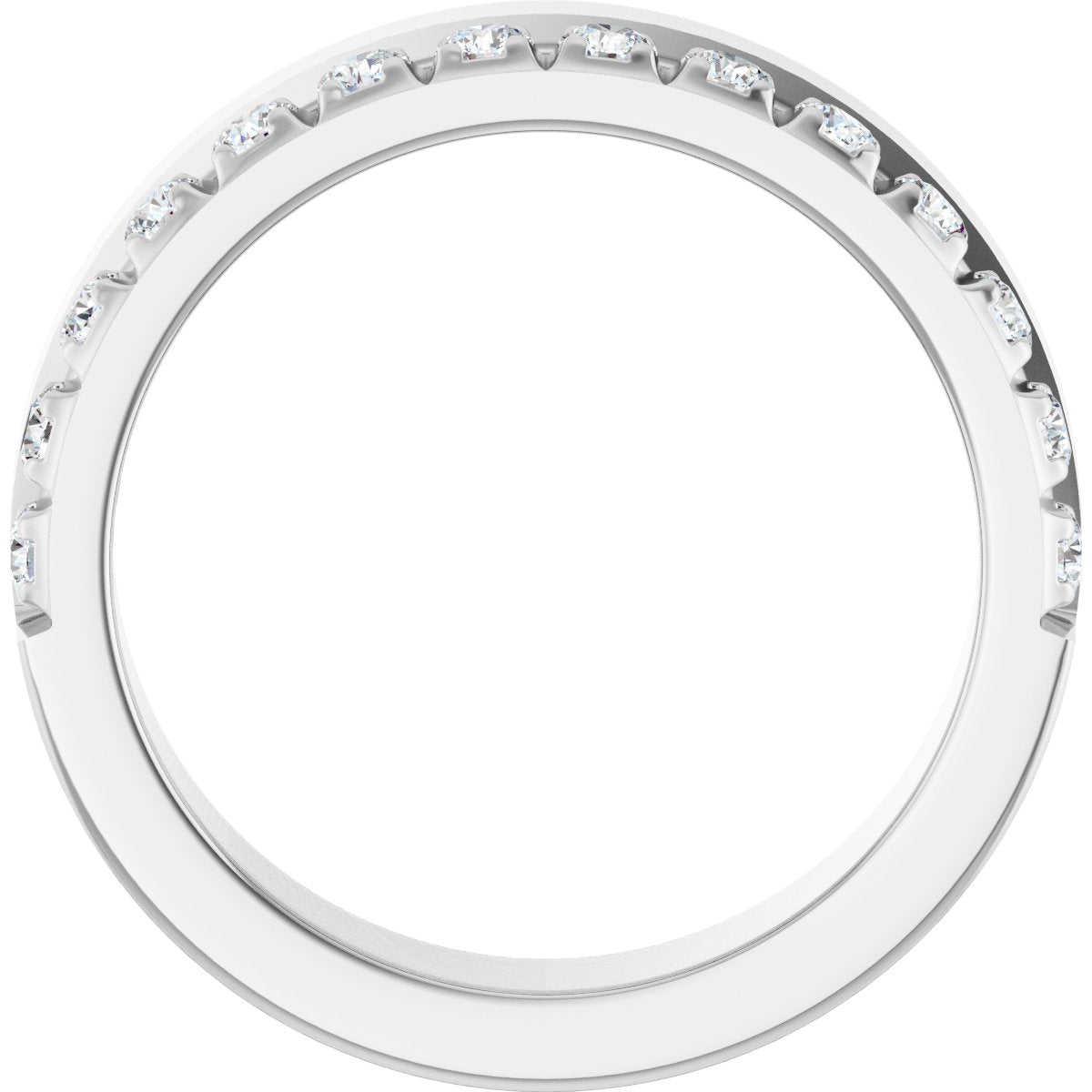 Single Sided Stepped-Edge Anniversary Band