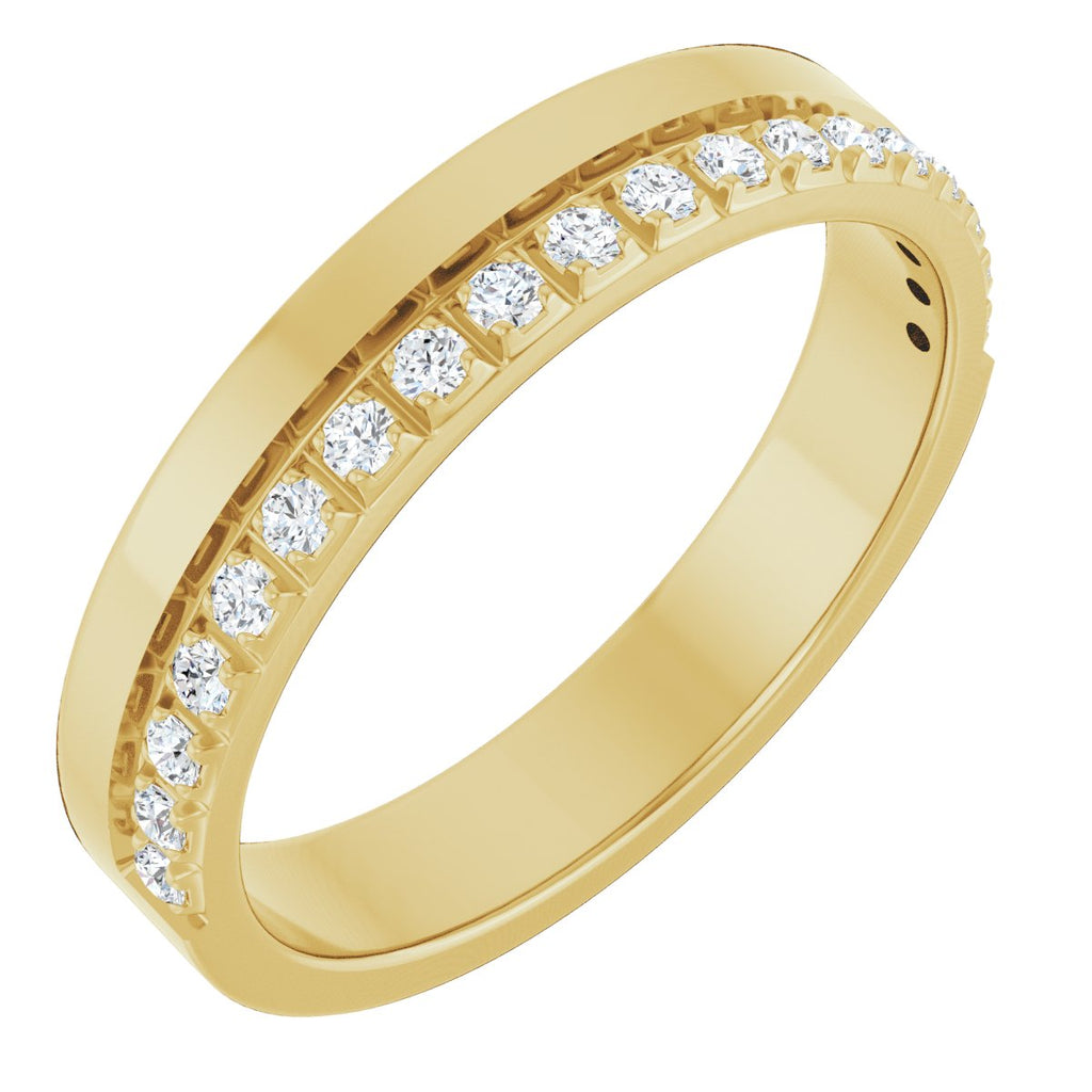 Single Sided Stepped-Edge Anniversary Band