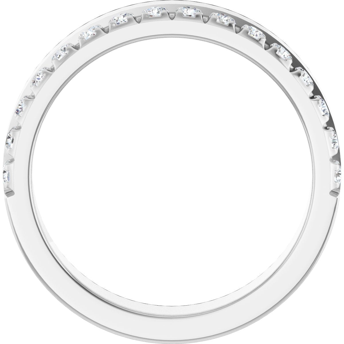 Single Sided Stepped-Edge Anniversary Band