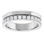 Single Sided Stepped-Edge Anniversary Band