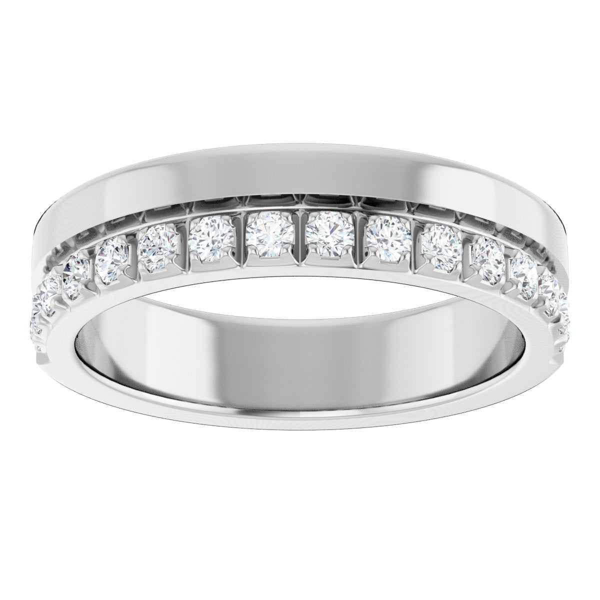 Single Sided Stepped-Edge Anniversary Band