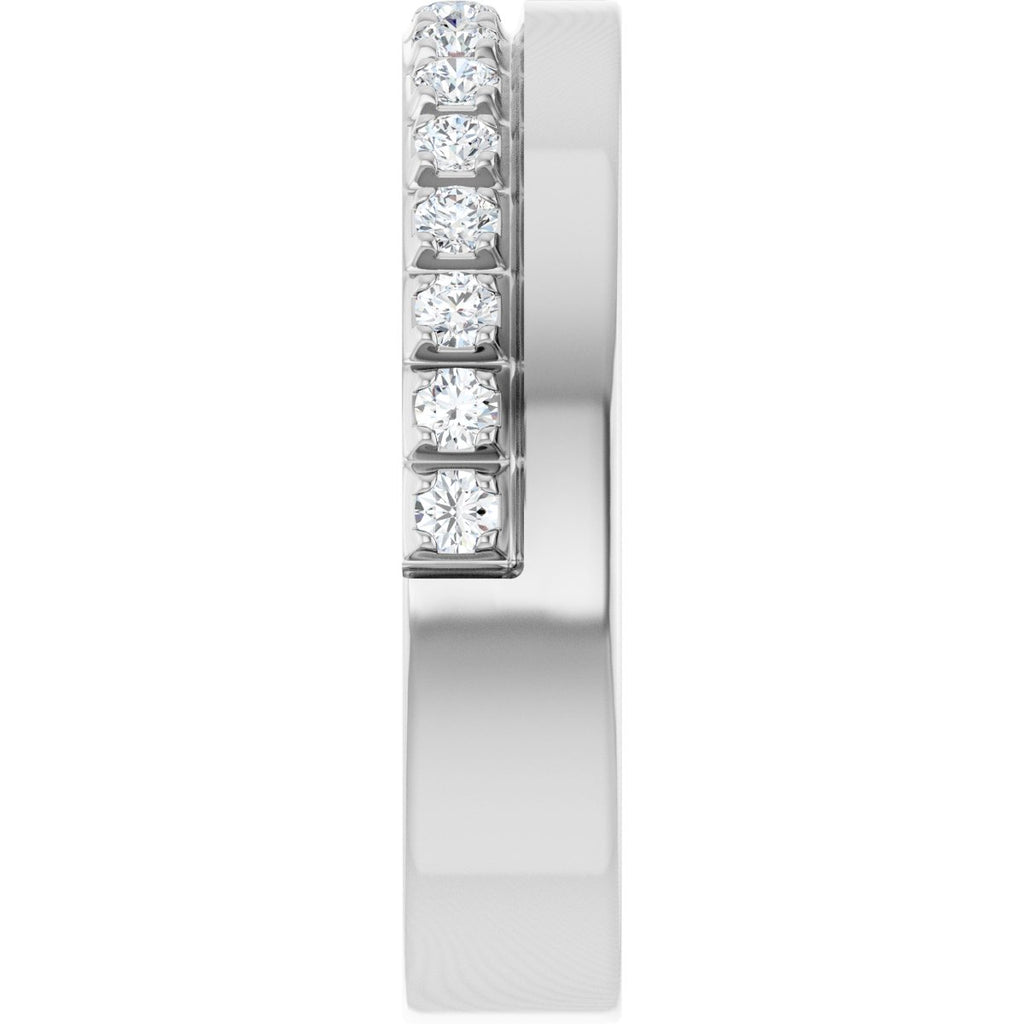 Single Sided Stepped-Edge Anniversary Band