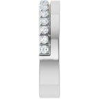 Single Sided Stepped-Edge Anniversary Band