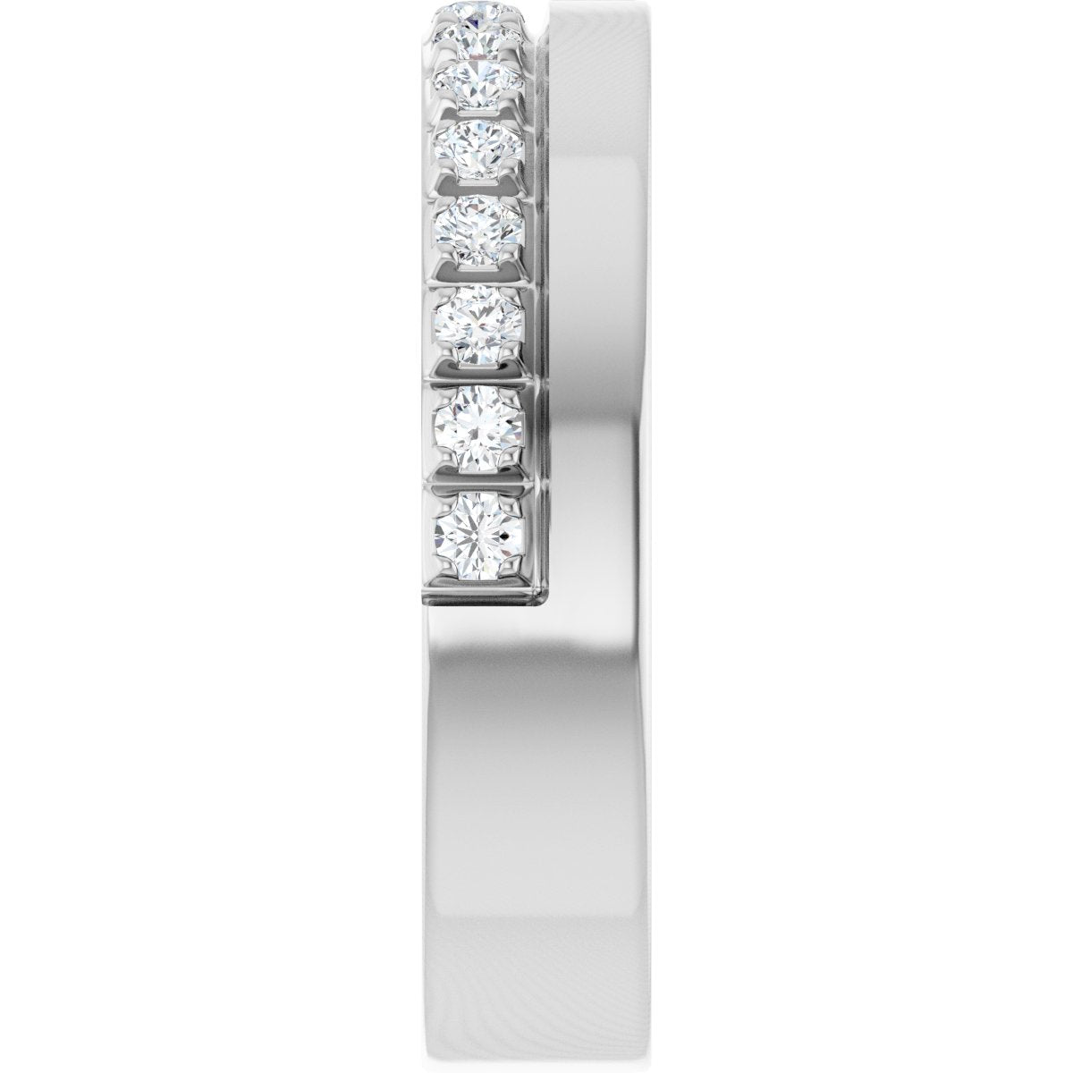 Single Sided Stepped-Edge Anniversary Band