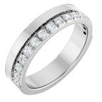 Single Sided Stepped-Edge Anniversary Band