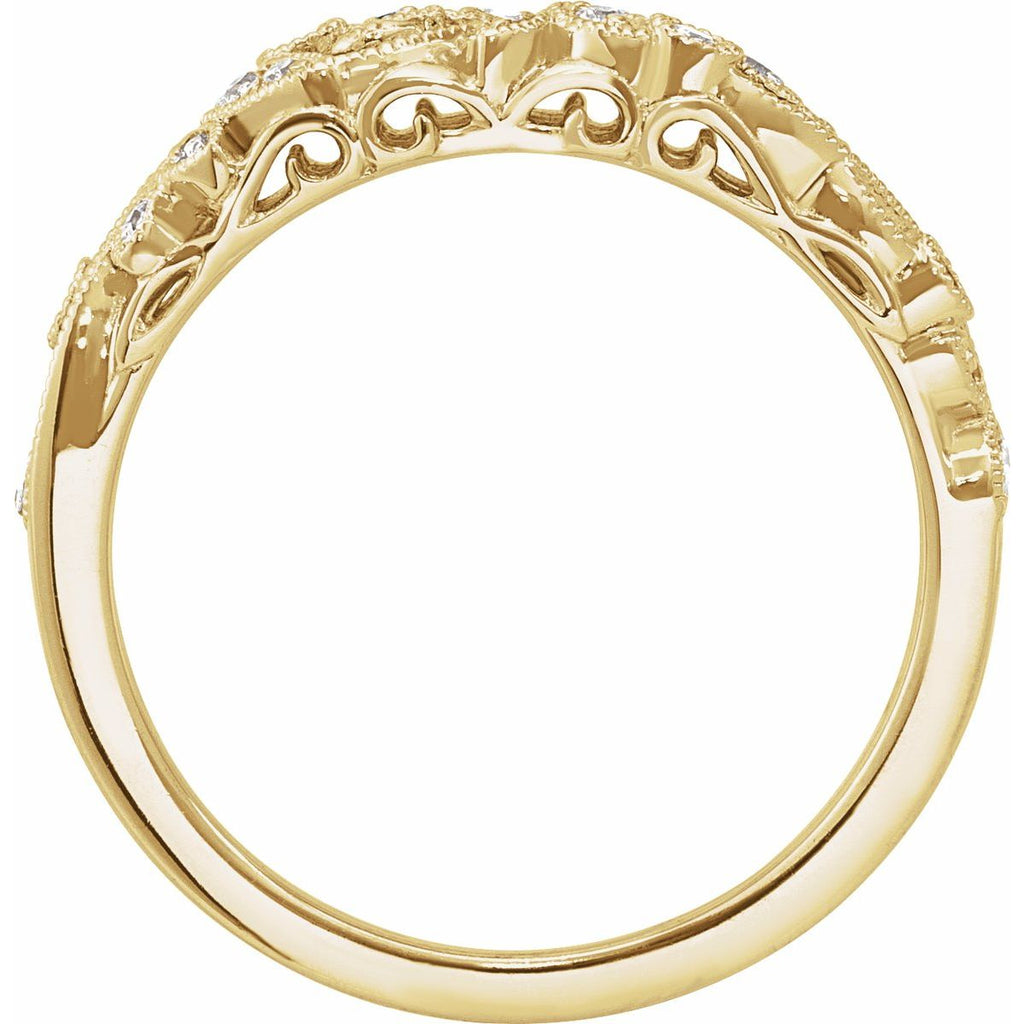 Hand-Applied Milgrain Anniversary Band