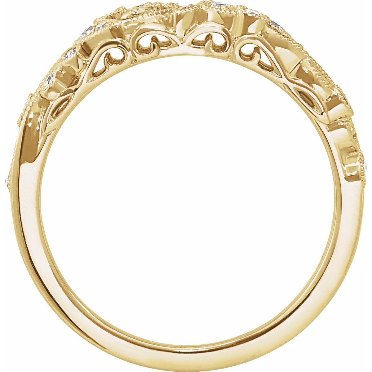 Hand-Applied Milgrain Anniversary Band