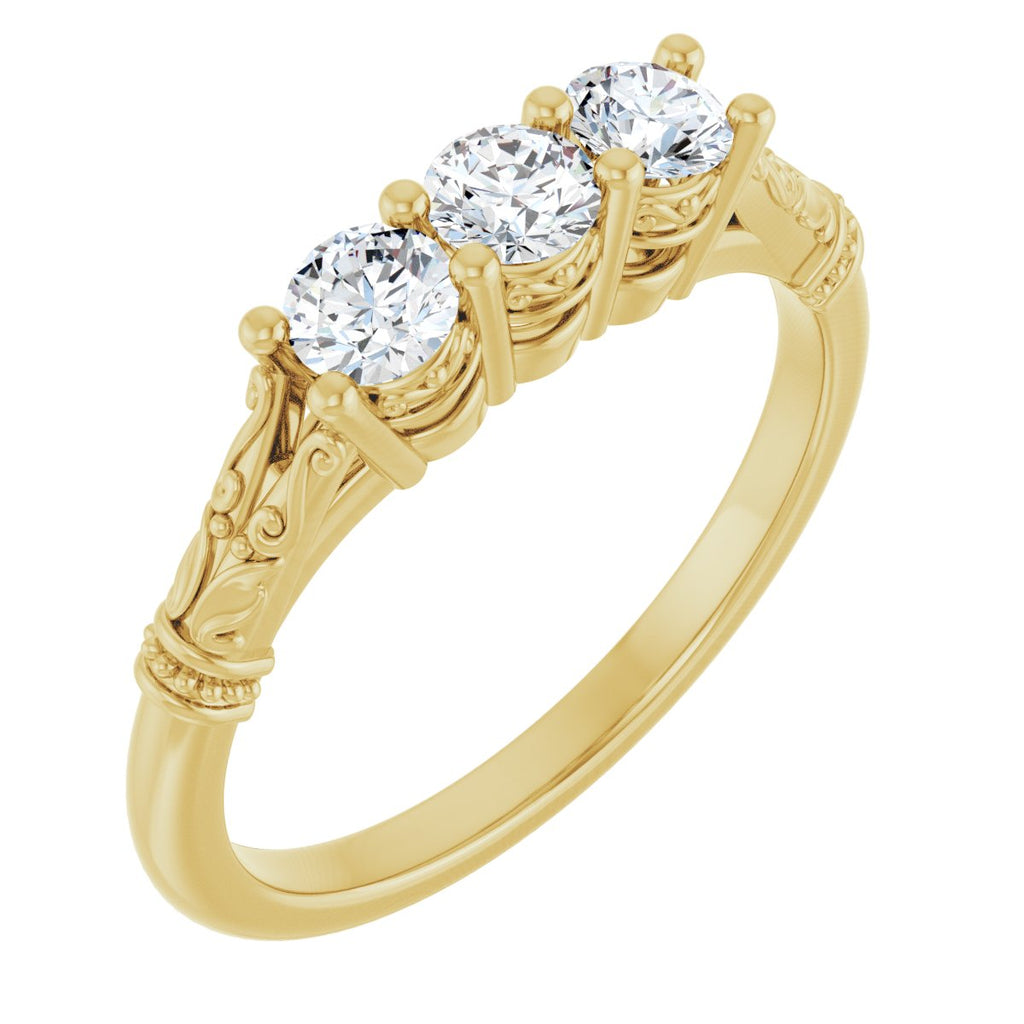 Three-Stone Anniversary Band
