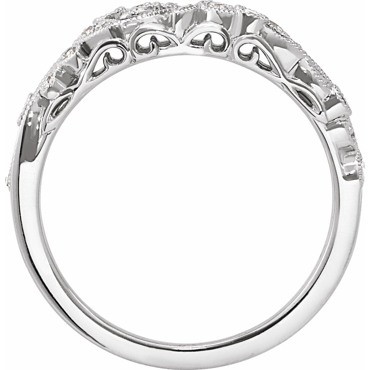 Hand-Applied Milgrain Anniversary Band