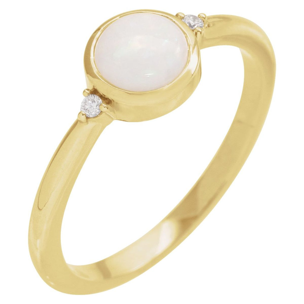 Bezel-Set Cabochon Ring