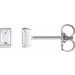 Straight Baguette Channel-Set Stud Earrings