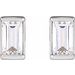 Straight Baguette Channel-Set Stud Earrings