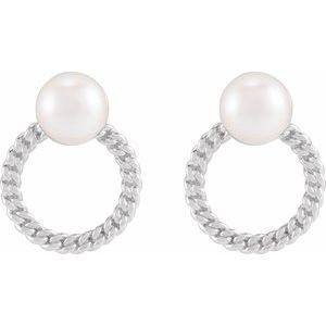 Pearl & Chain Earrings