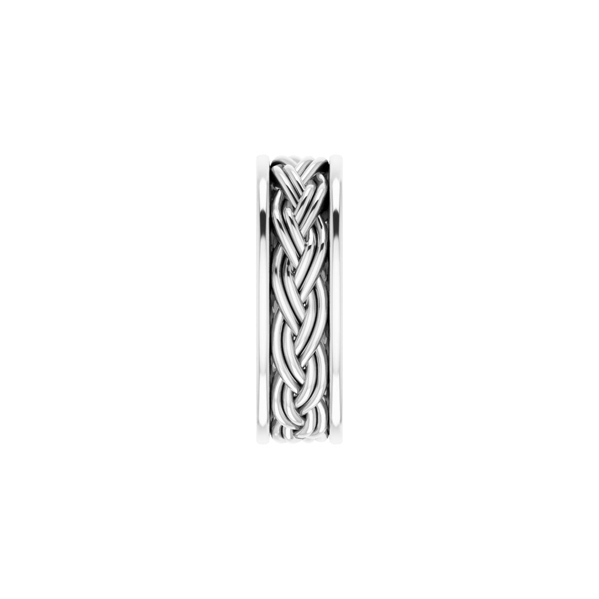 Woven-Design Comfort-Fit Flat Band