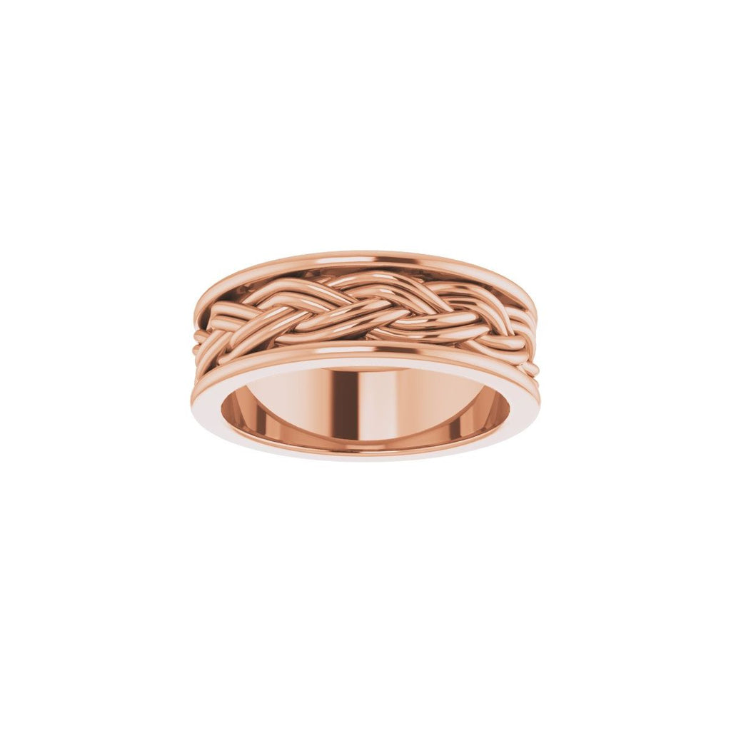 Woven-Design Comfort-Fit Flat Band