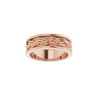 Woven-Design Comfort-Fit Flat Band