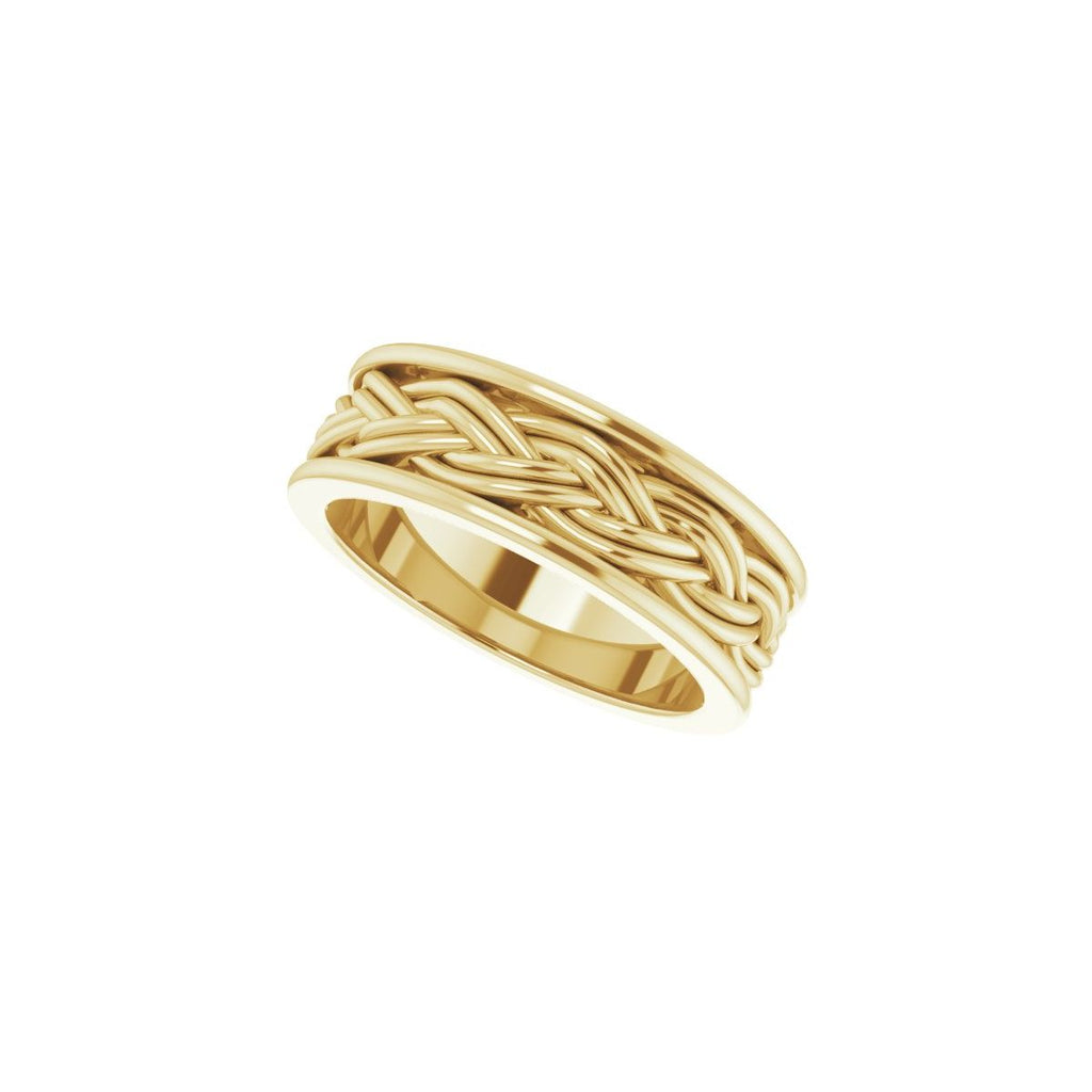 Woven-Design Comfort-Fit Flat Band