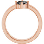 Asymmetric Solitaire Ring