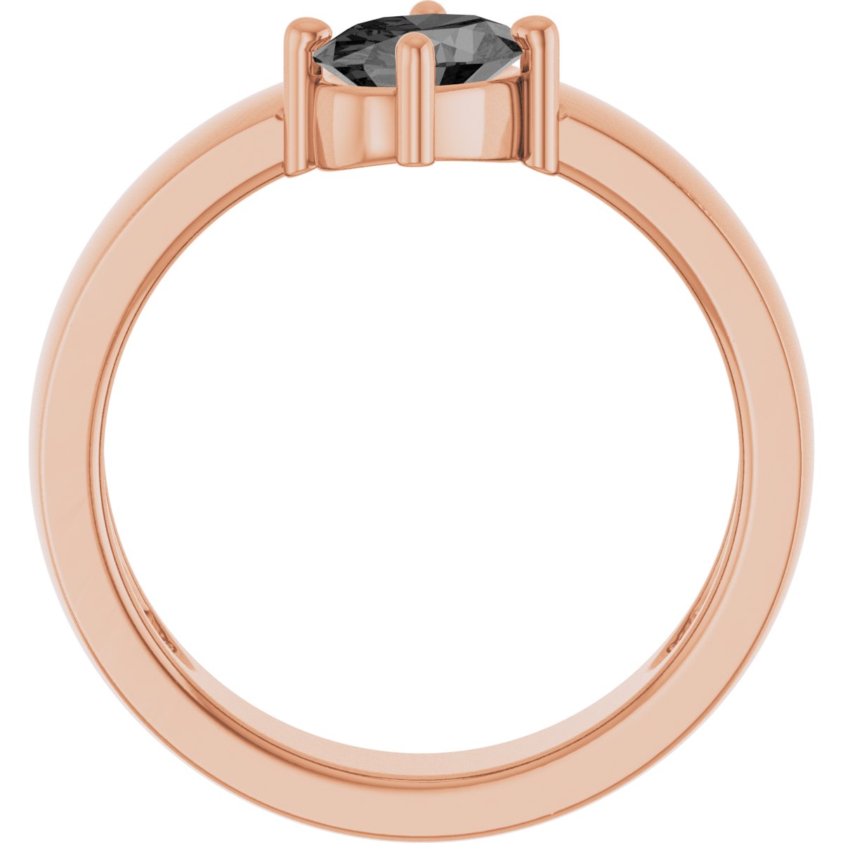 Asymmetric Solitaire Ring