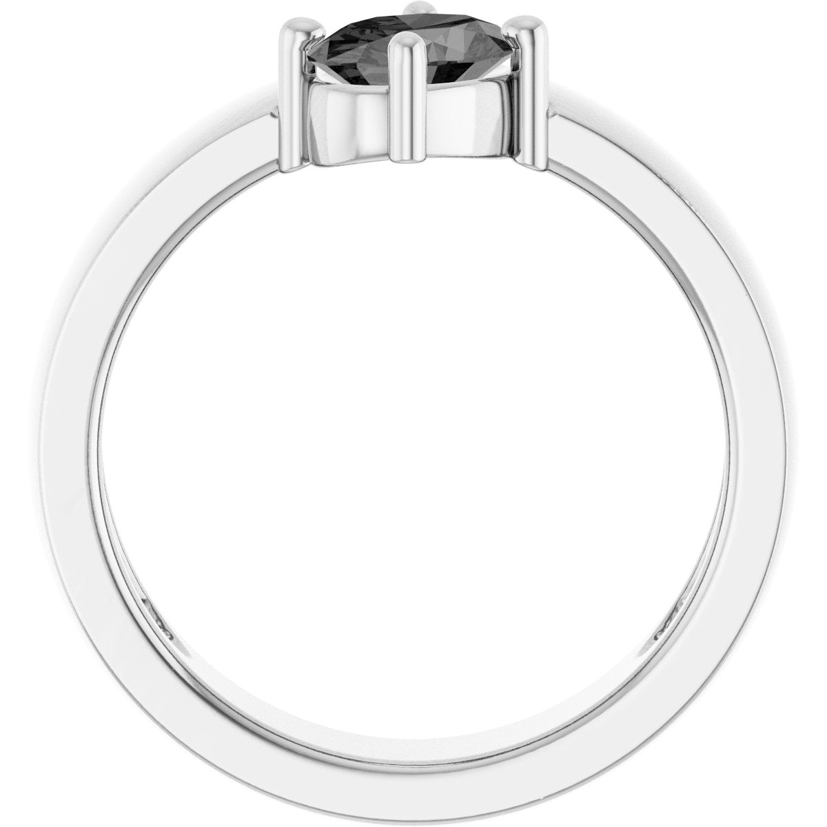 Asymmetric Solitaire Ring