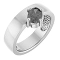 Asymmetric Solitaire Ring