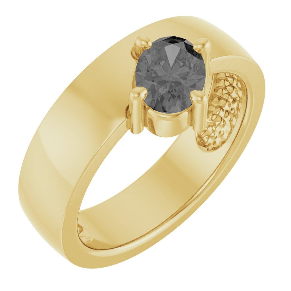 Asymmetric Solitaire Ring