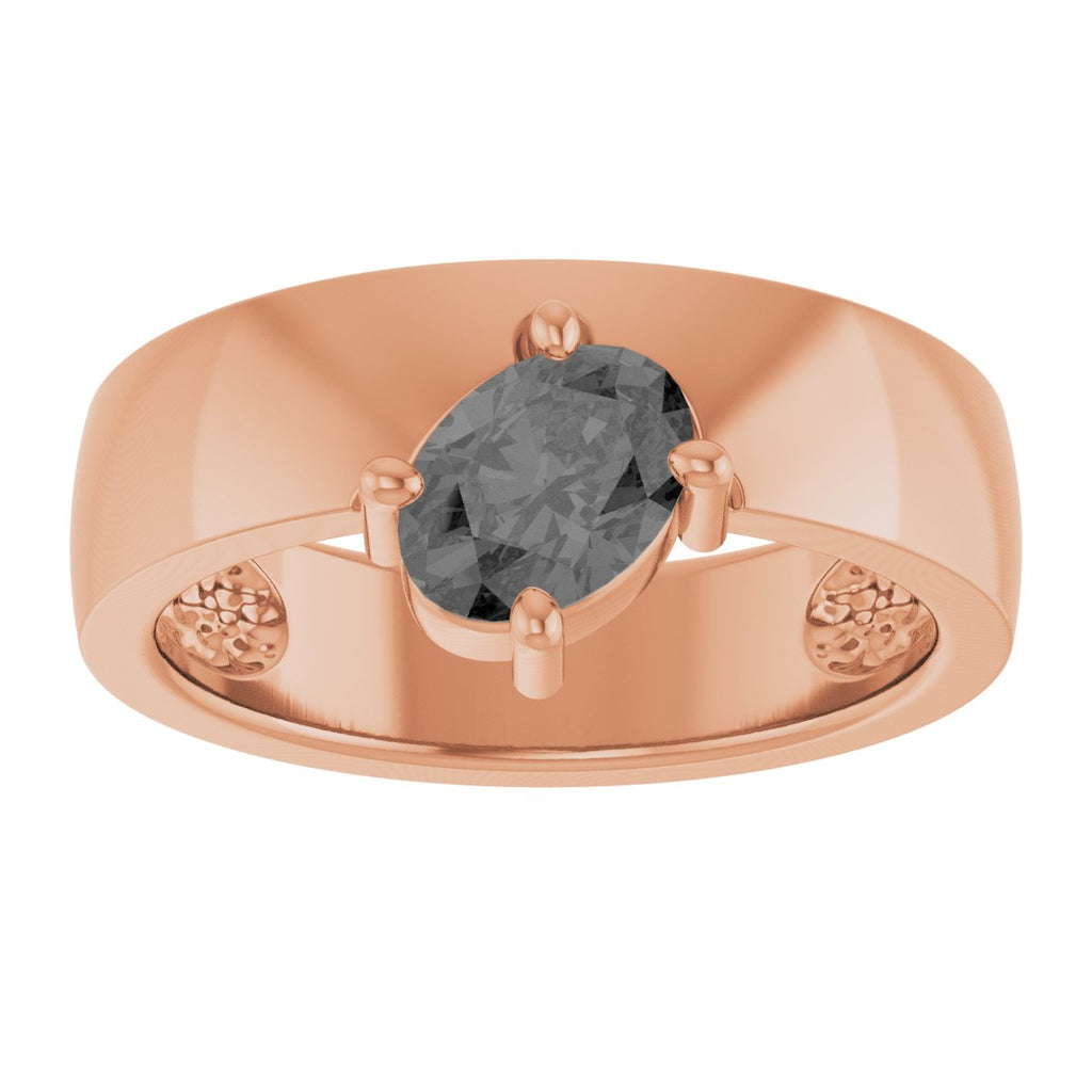 Asymmetric Solitaire Ring
