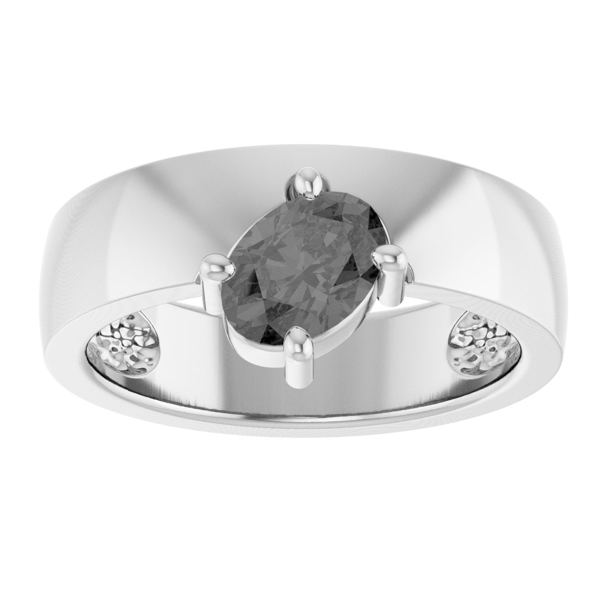 Asymmetric Solitaire Ring