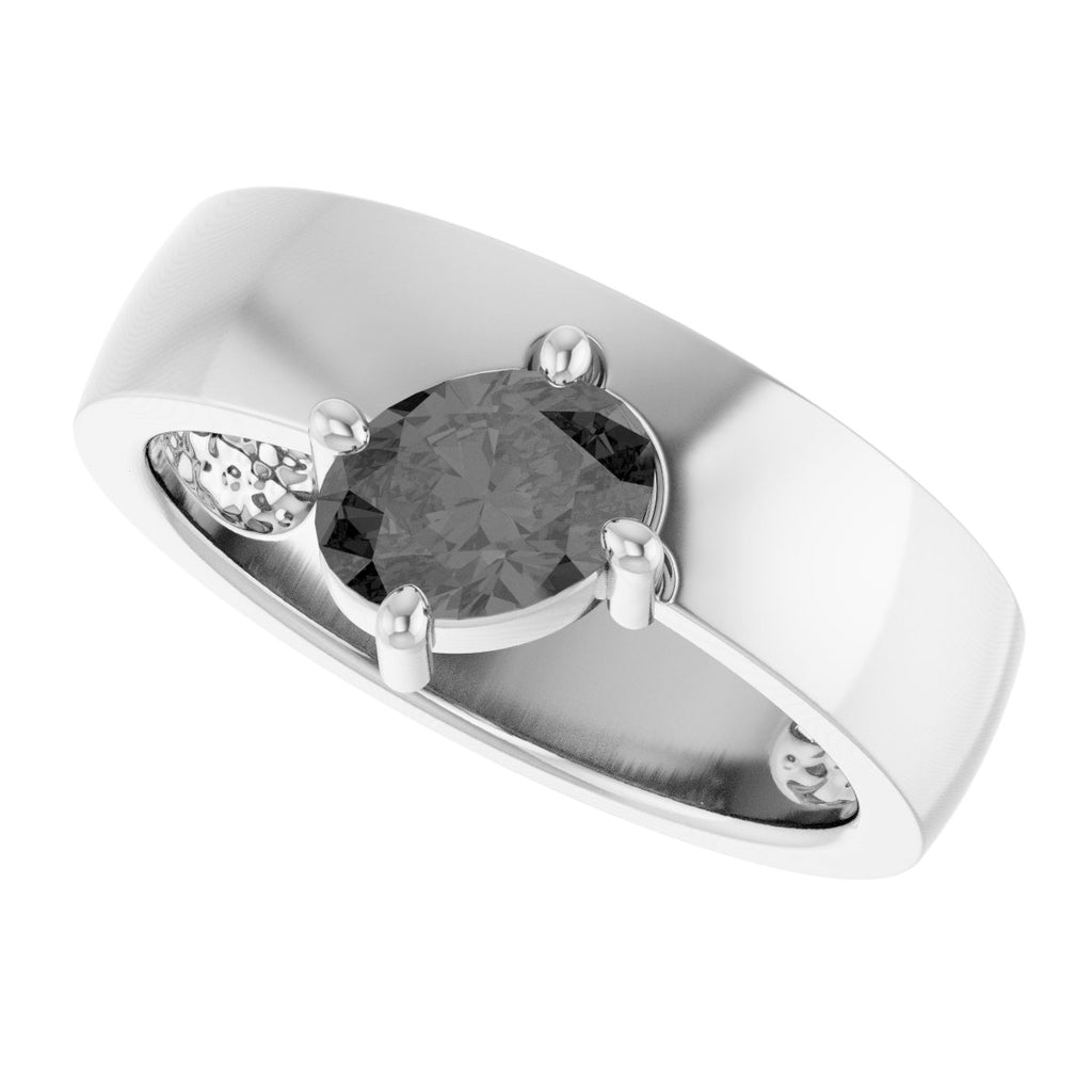 Asymmetric Solitaire Ring
