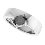 Asymmetric Solitaire Ring