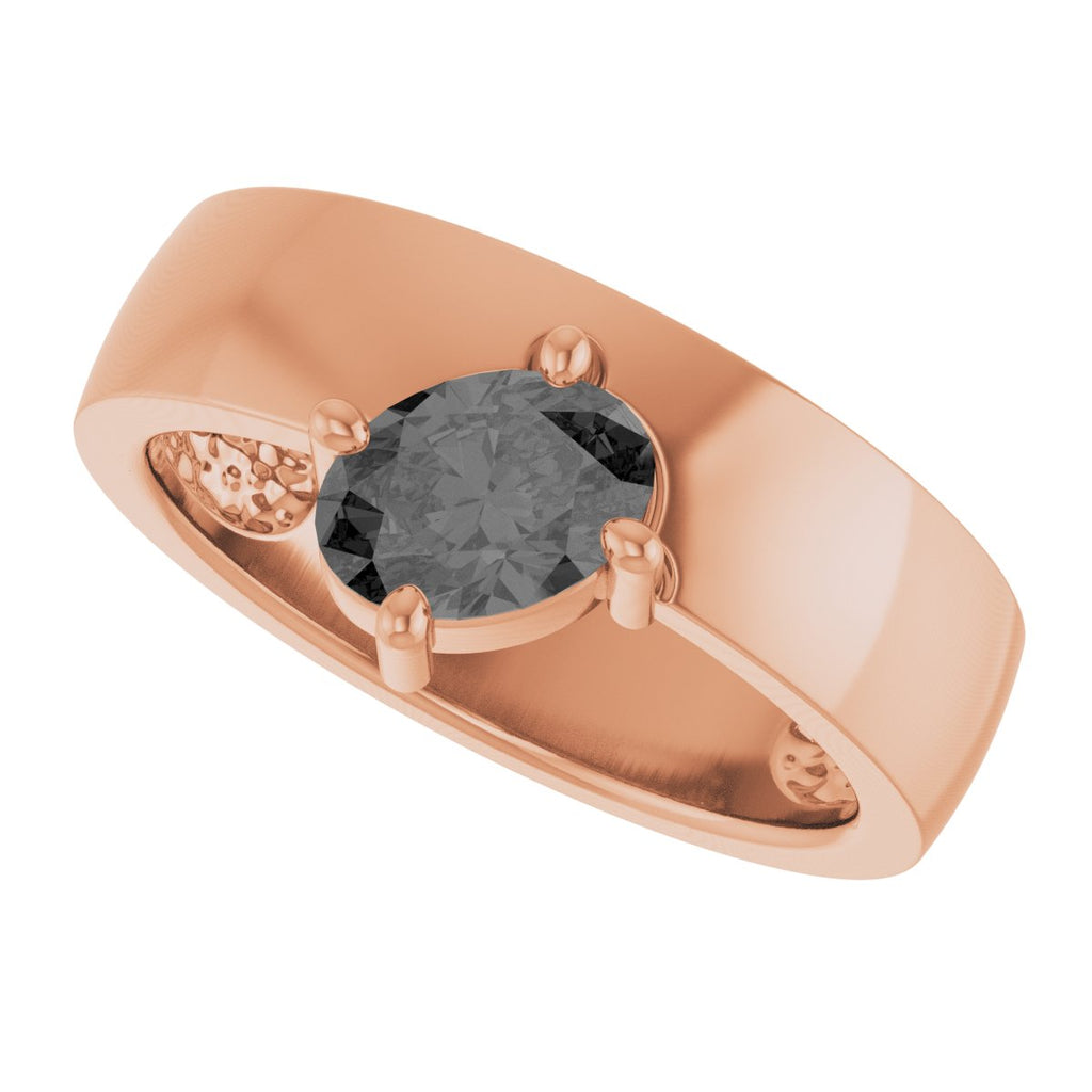 Asymmetric Solitaire Ring