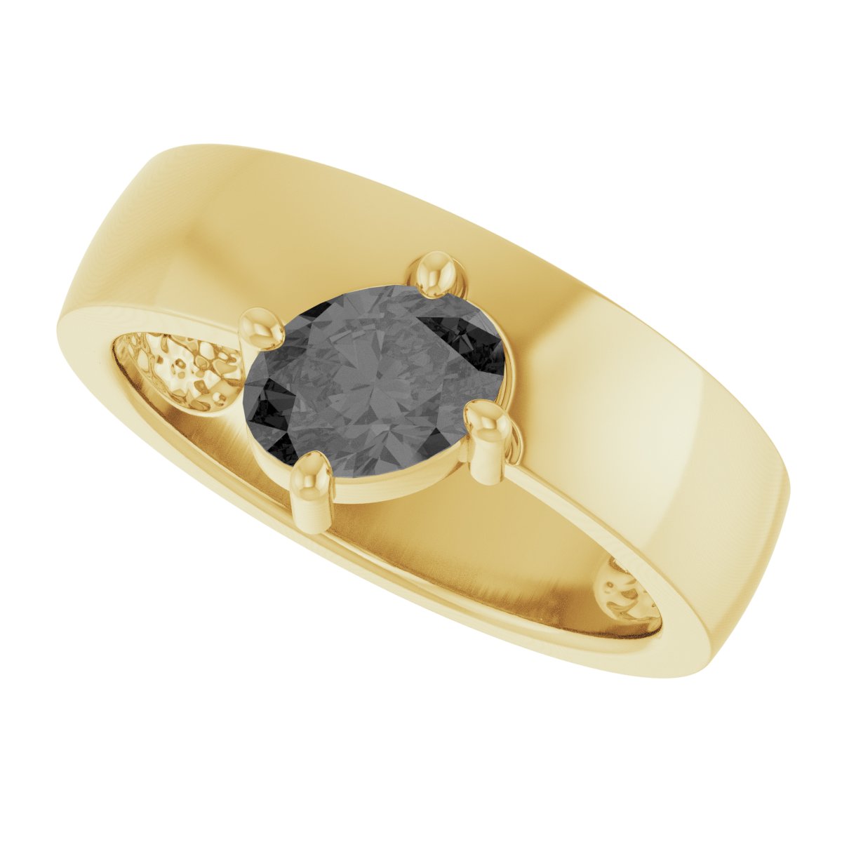 Asymmetric Solitaire Ring