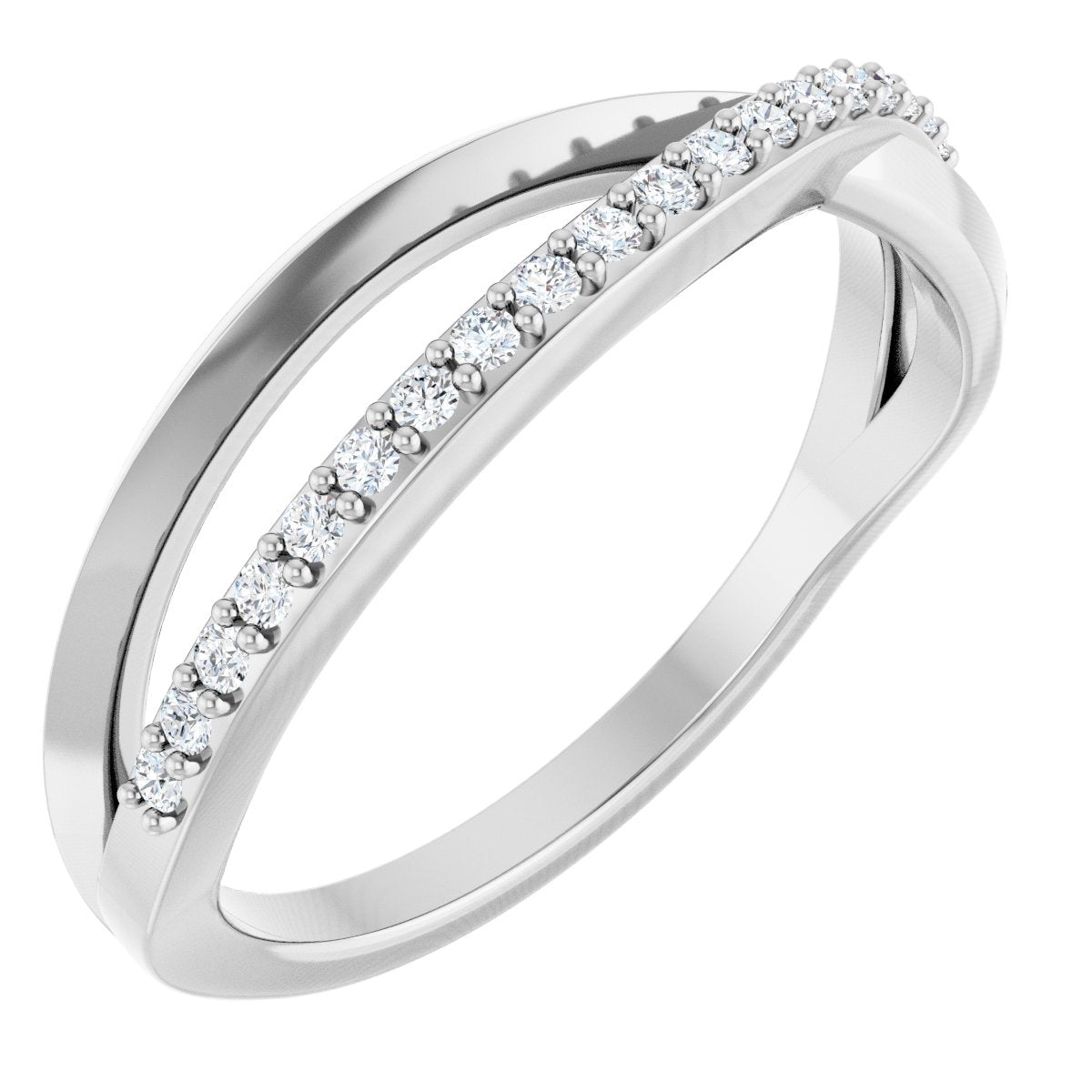 Accented Criss-Cross Ring