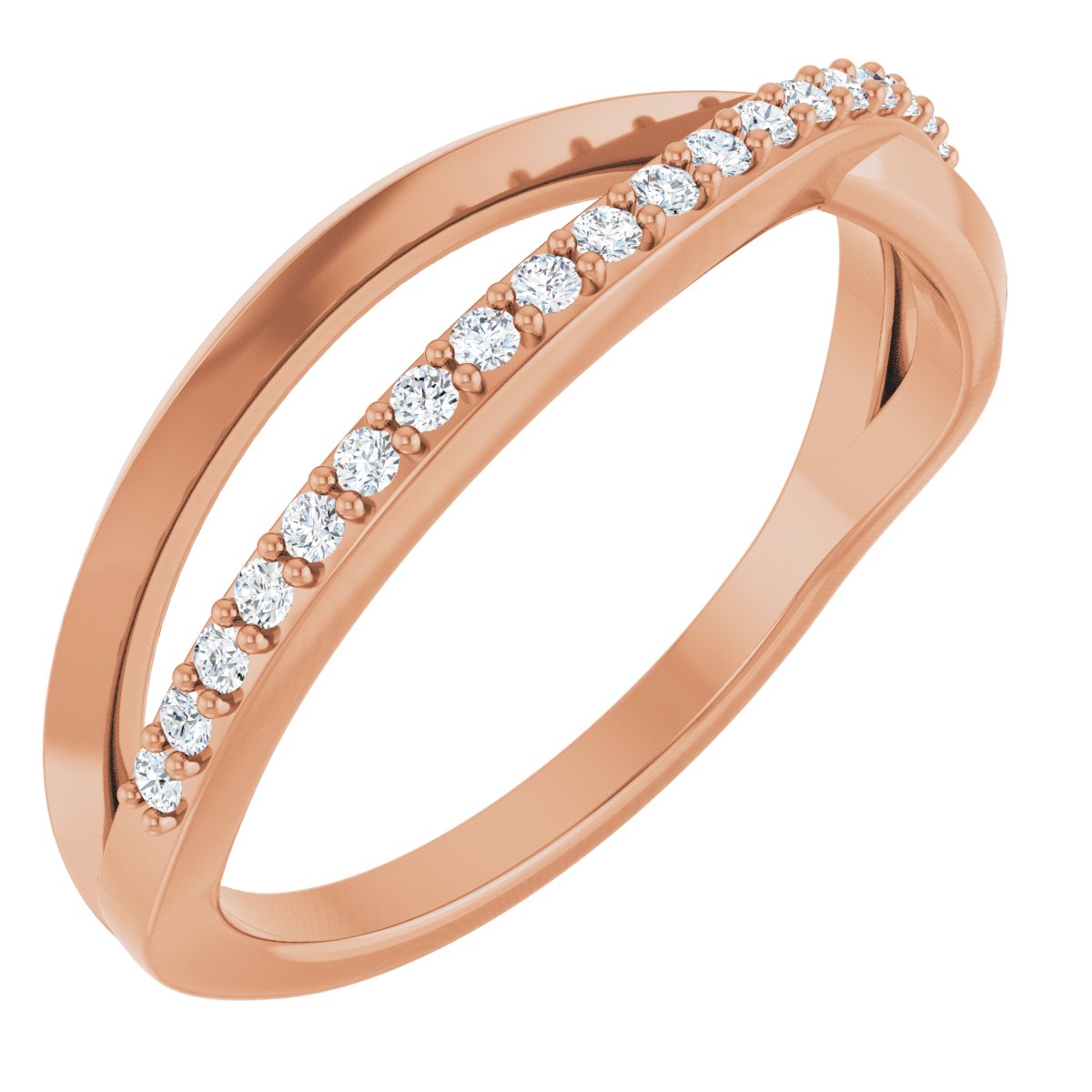 Accented Criss-Cross Ring