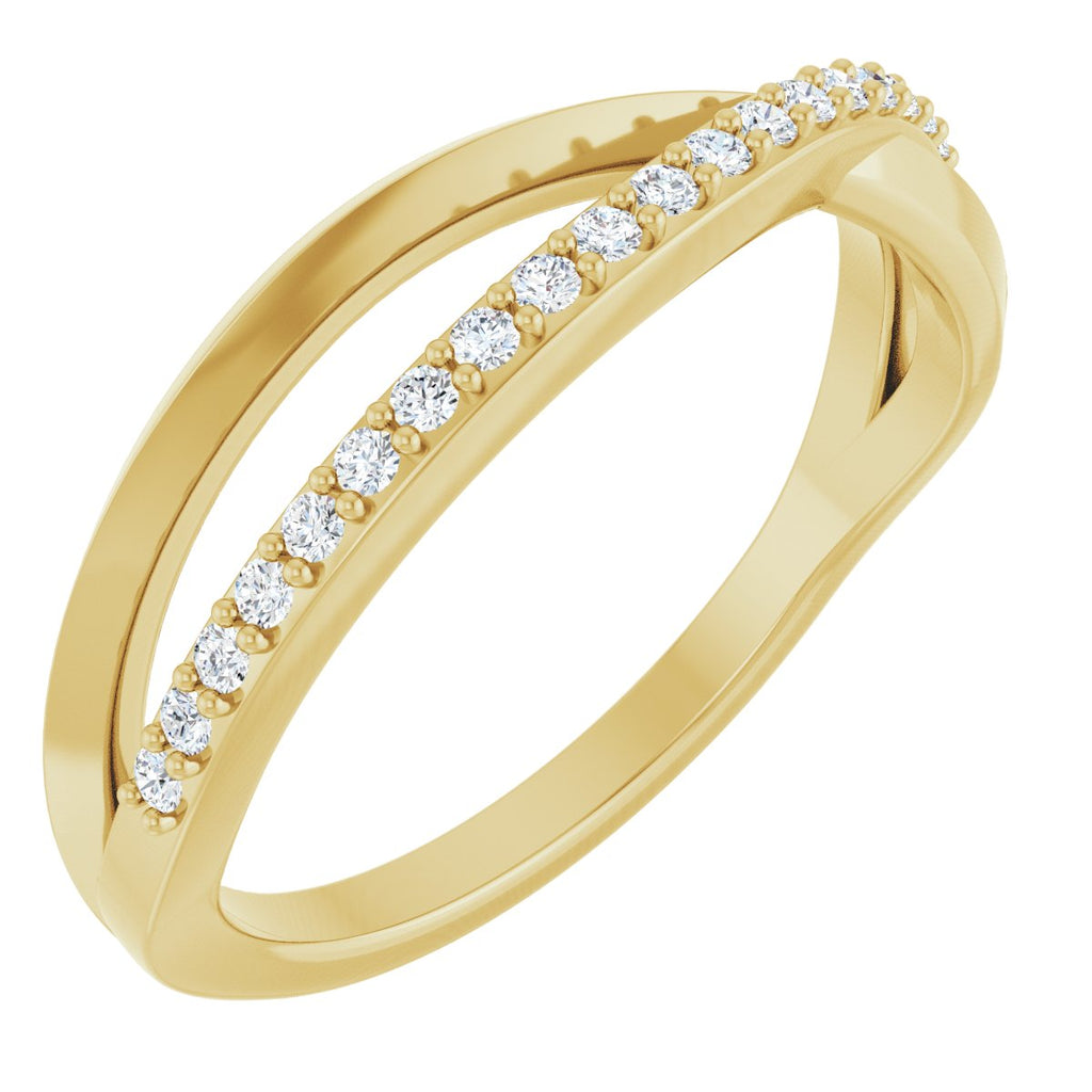 Accented Criss-Cross Ring