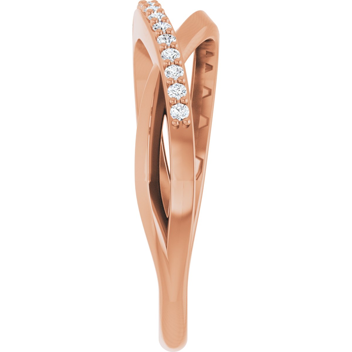Accented Criss-Cross Ring