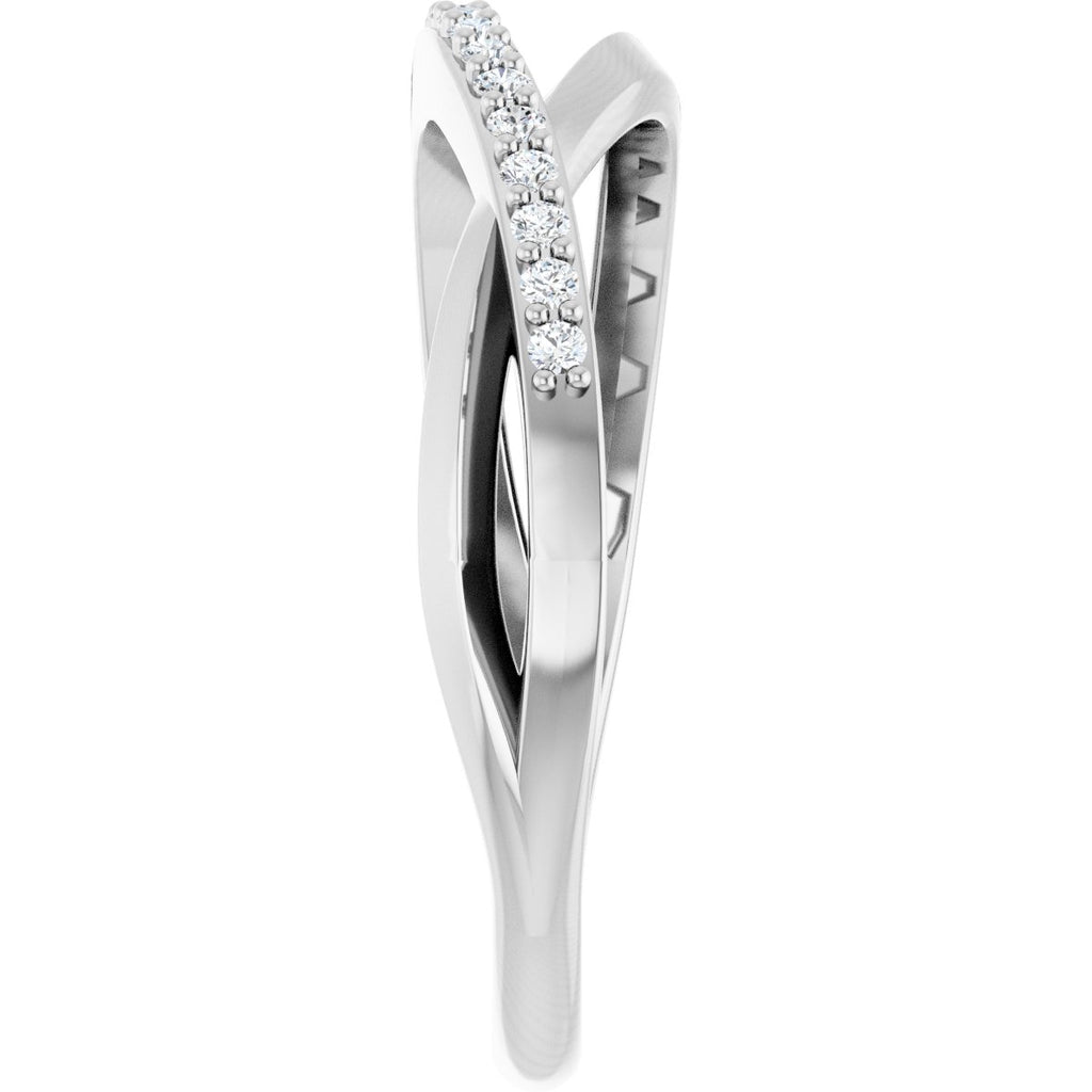 Accented Criss-Cross Ring