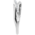 Accented Criss-Cross Ring
